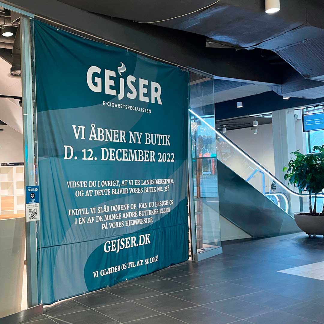 GEjSER åbner i City2 - Danmarks førende butik inden for e-cigaretter, e-væske og tilbehør.