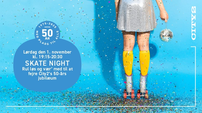 Skate Night i City2 Taastrup, den 1. november 2025, 50-års jubilæum 